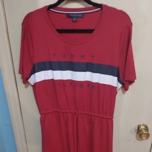 Tommy Hilfiger Classic Red TShirt Drawstring Dress